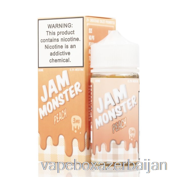 E-Juice Vape Peach - Jam Monster - 100mL 3mg